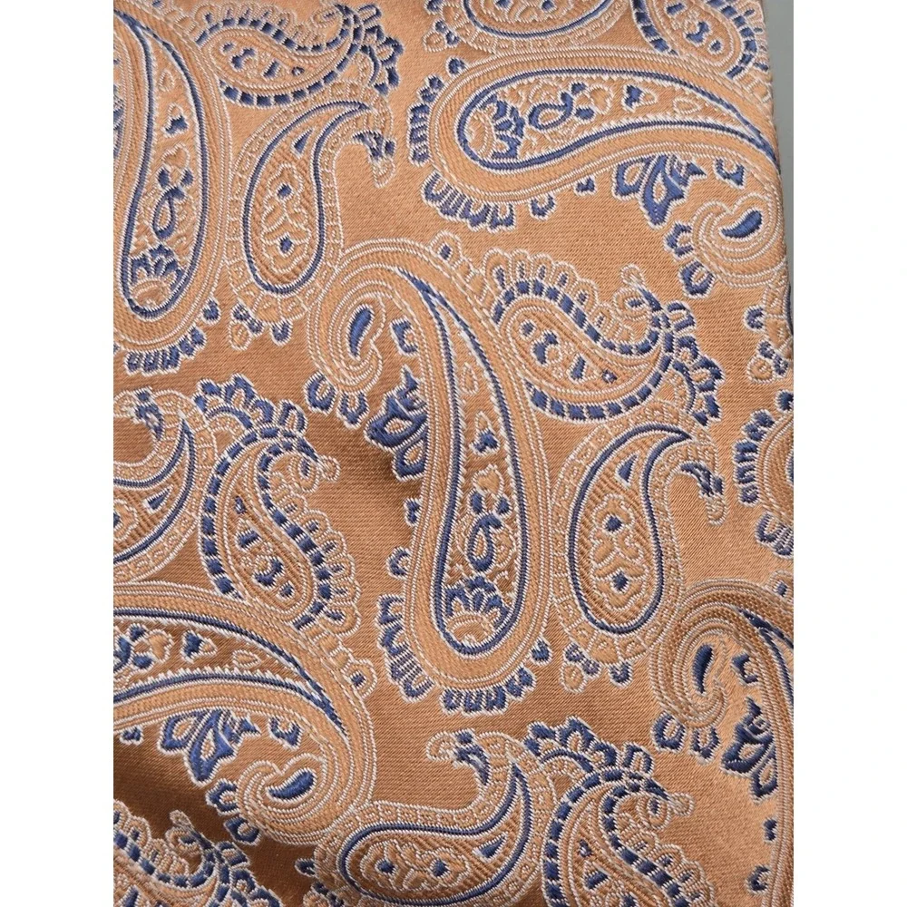Michael Kors Peach Blue Paisley Men's Neck Tie Classic 58